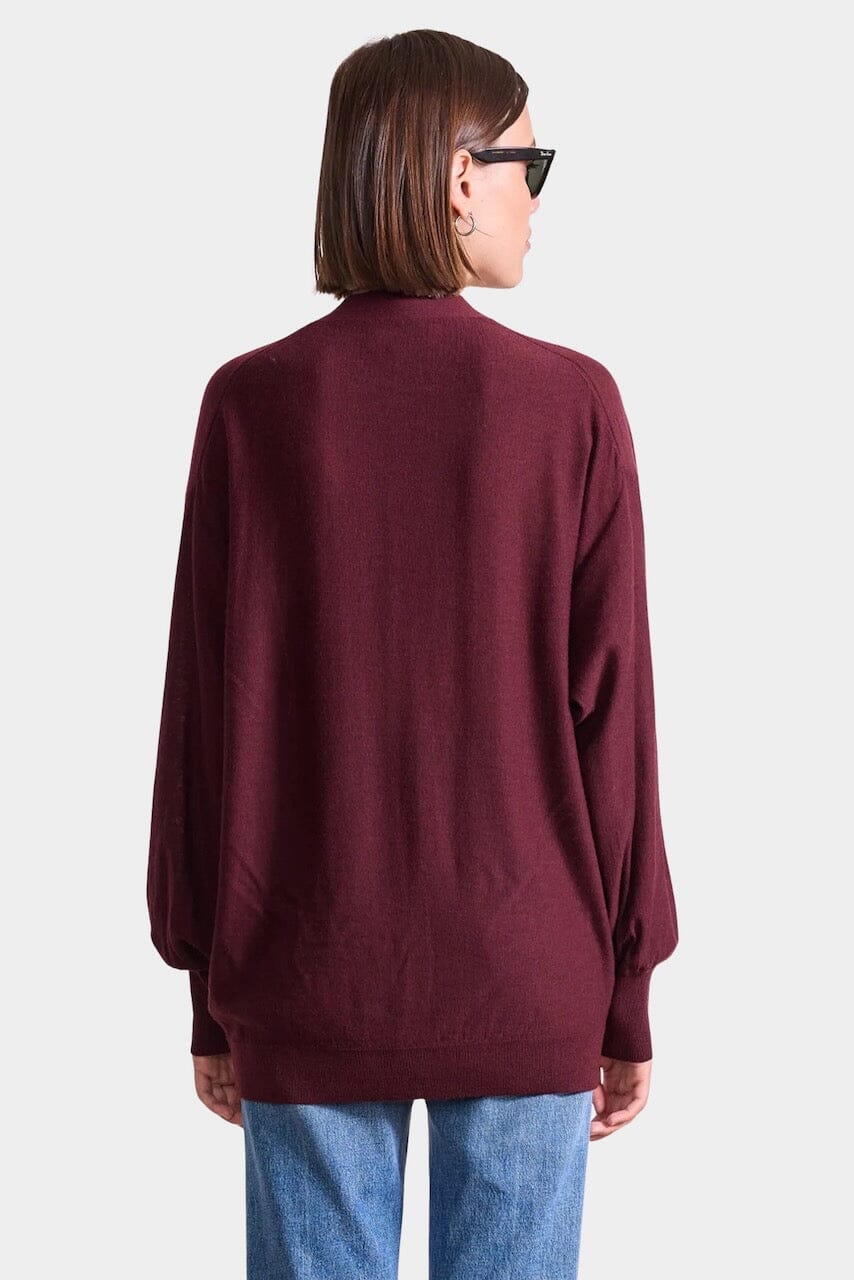 Drippy Tissue Cardigan, Mulberry - Image 4