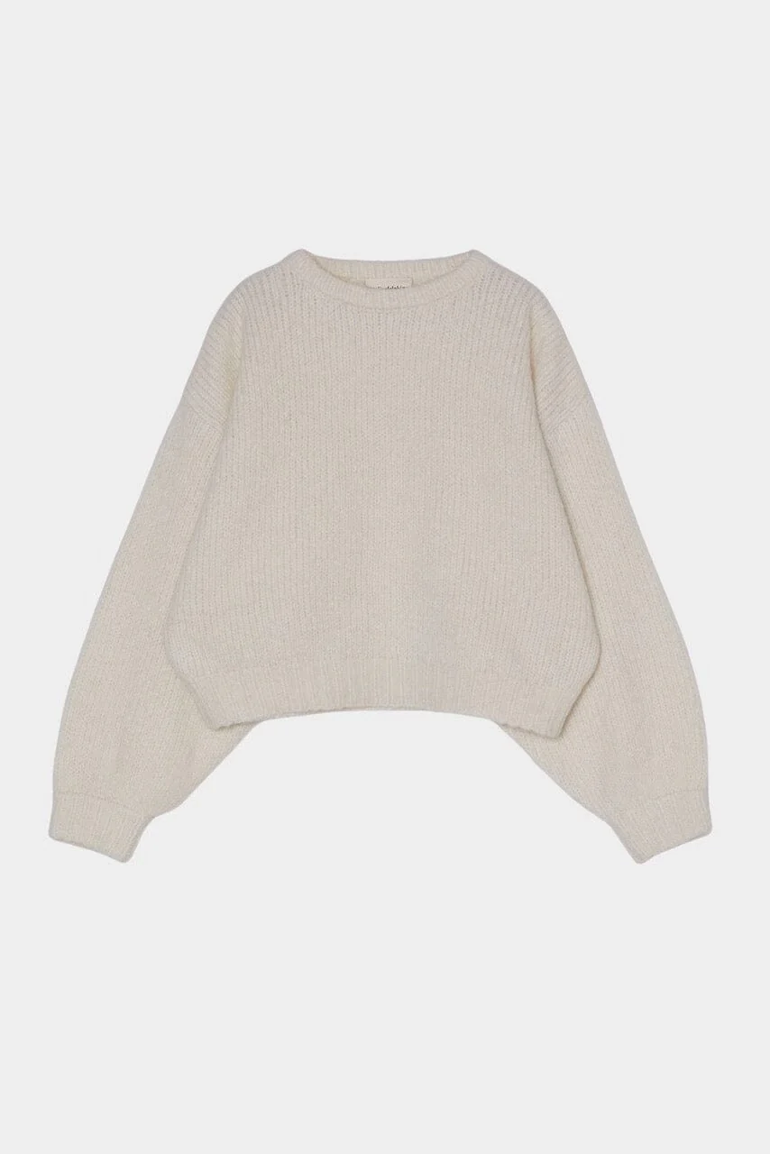 Balloon Sleeve Sweater, Cream - Image 8
