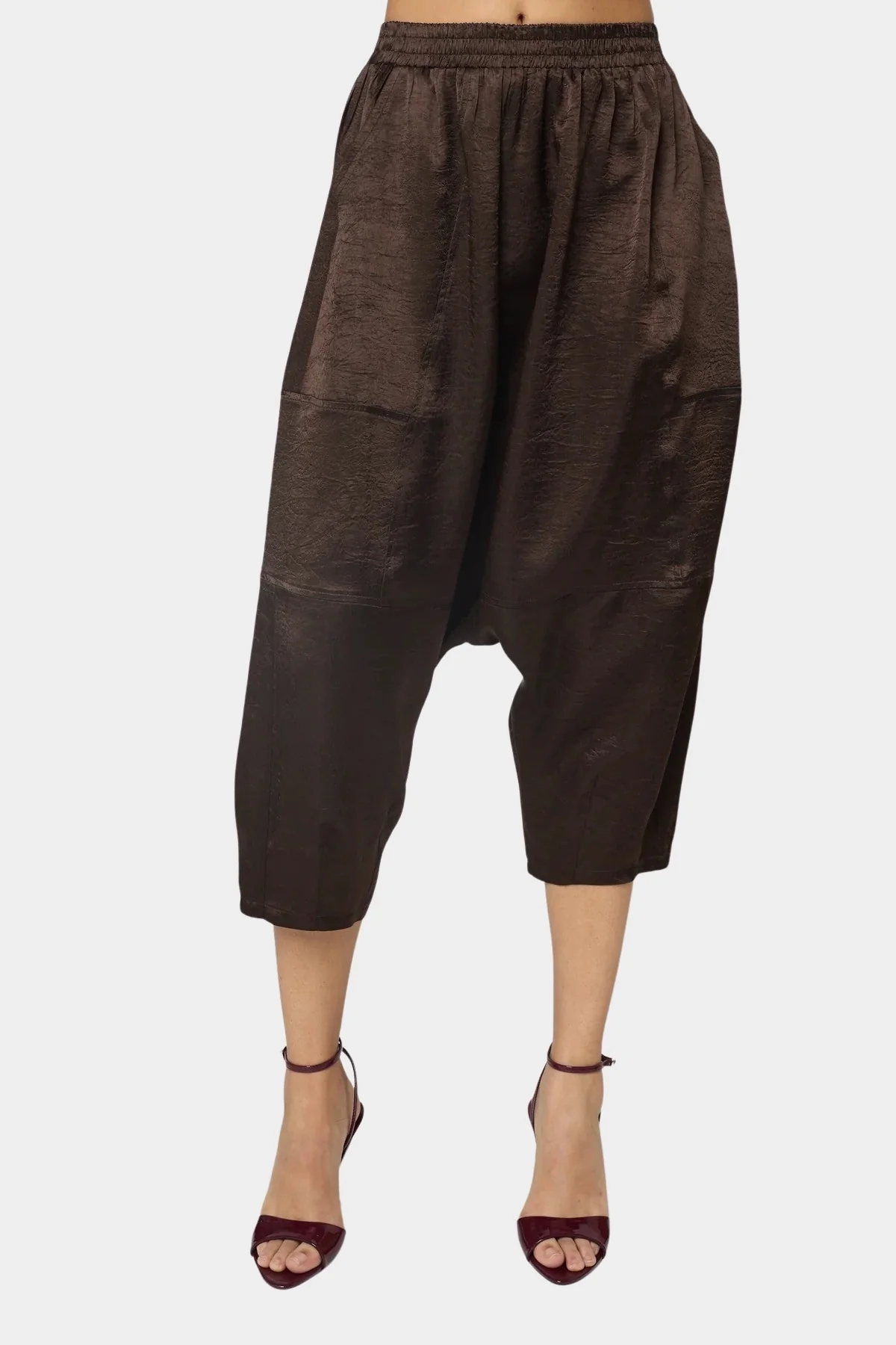 Kiko Satin Pant, Espresso - Image 5