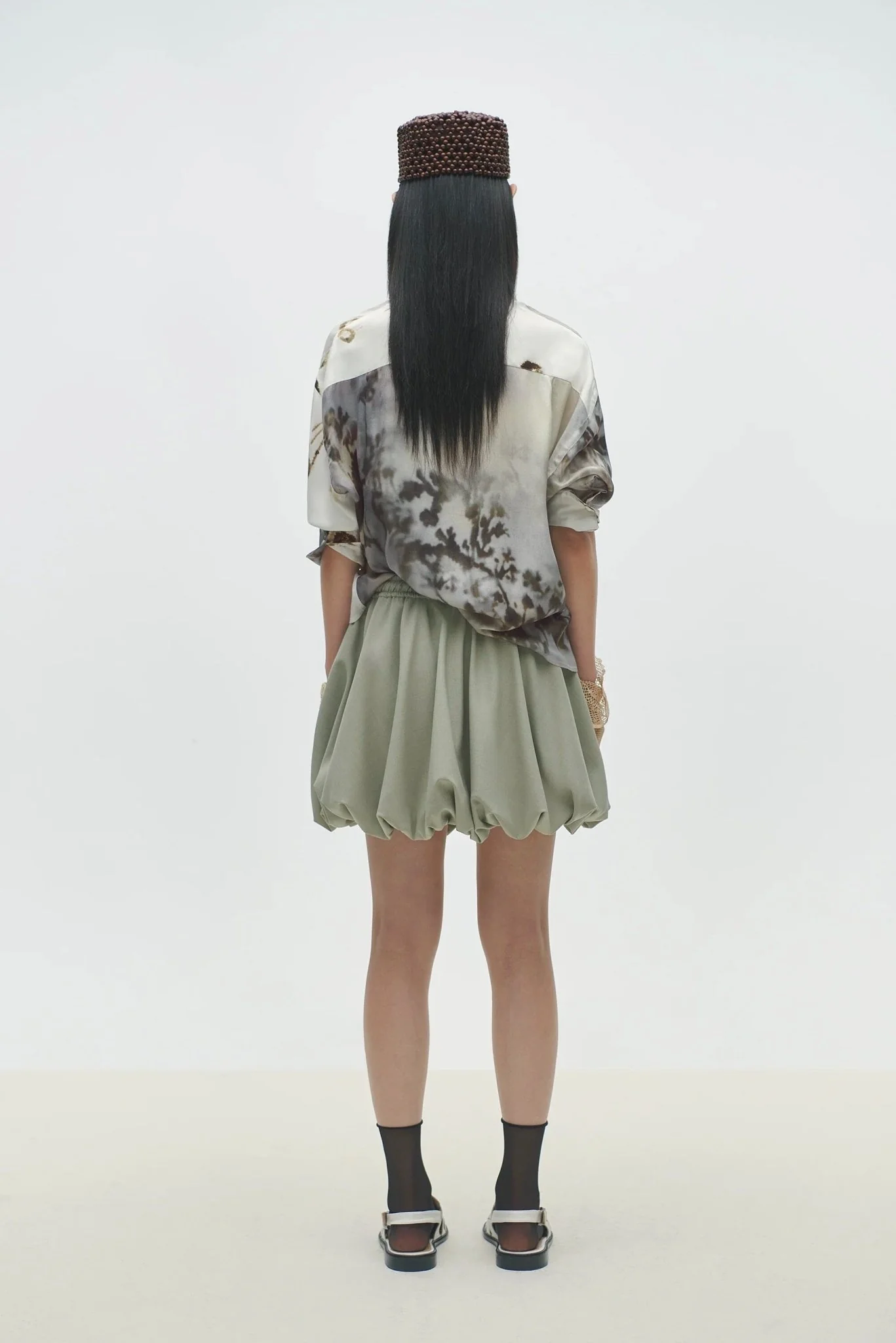 Balloon Mini Skirt, Salvia - Image 4