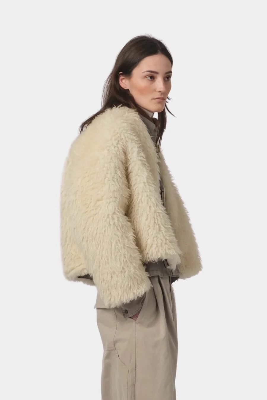 Shetland Jacket Alaska Fluff, Ecru - Image 3