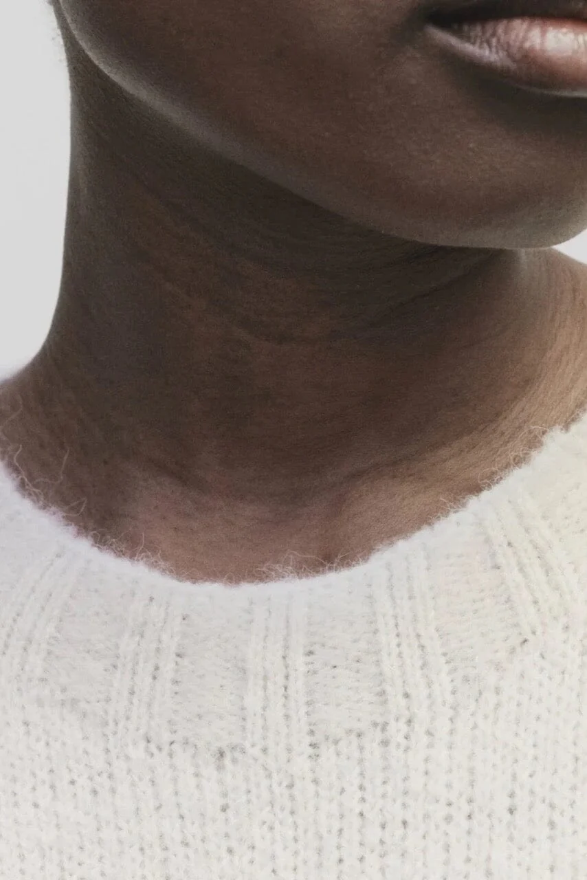 Alpaca Blend Wholegarment Knit, Ivory - Image 10