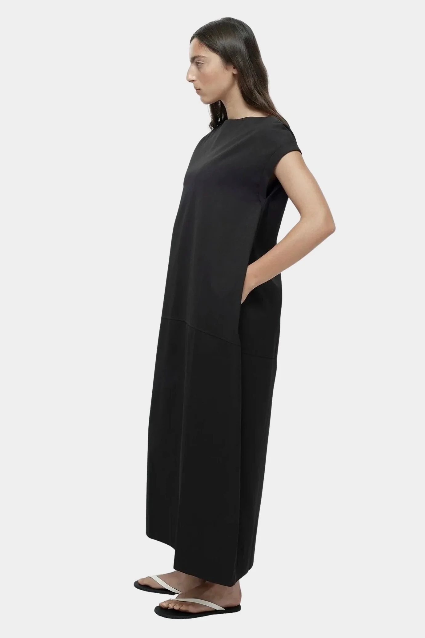 Balloon Maxi Dress, Black - Image 3