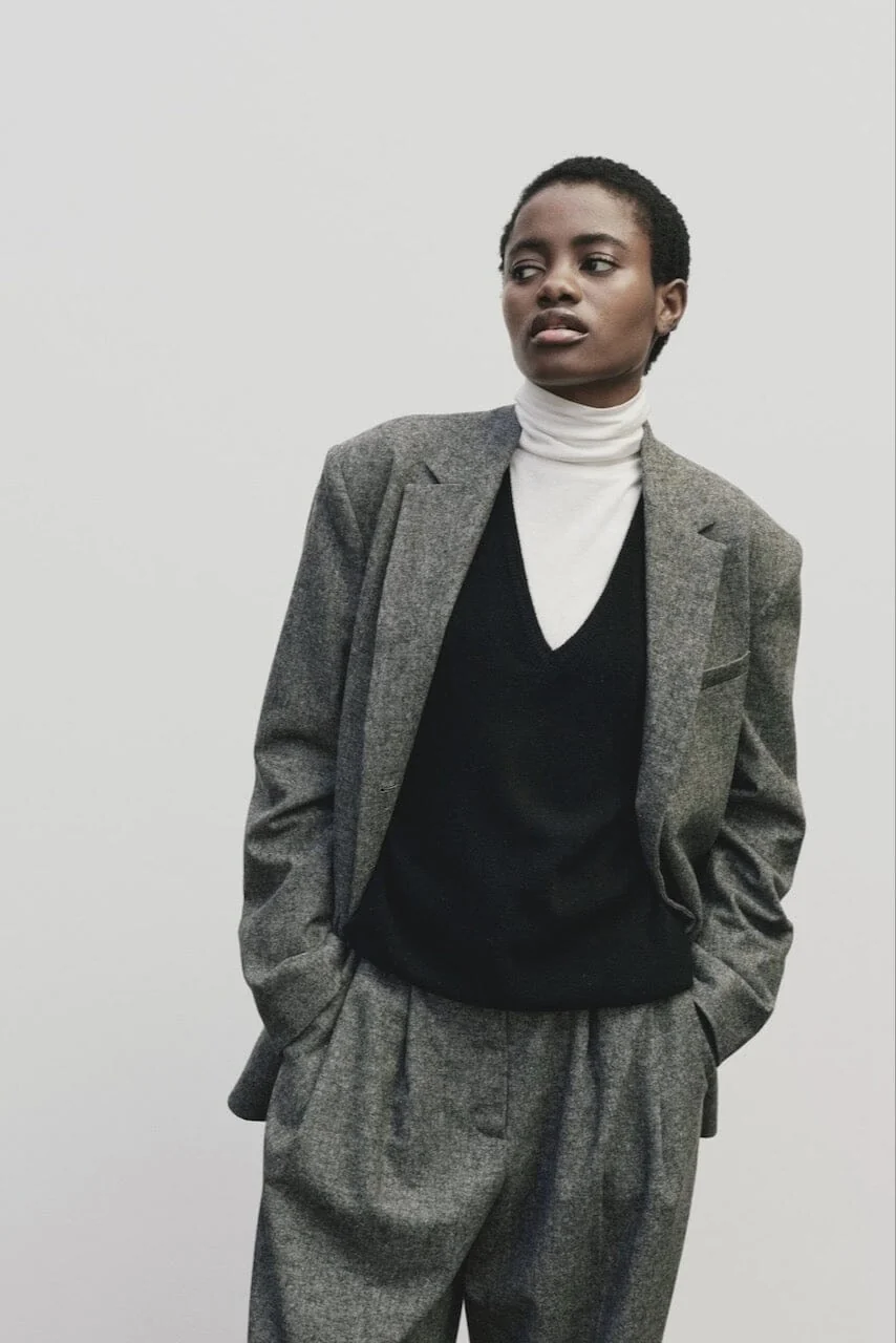 Roll Neck Jersey Top, White - Image 8