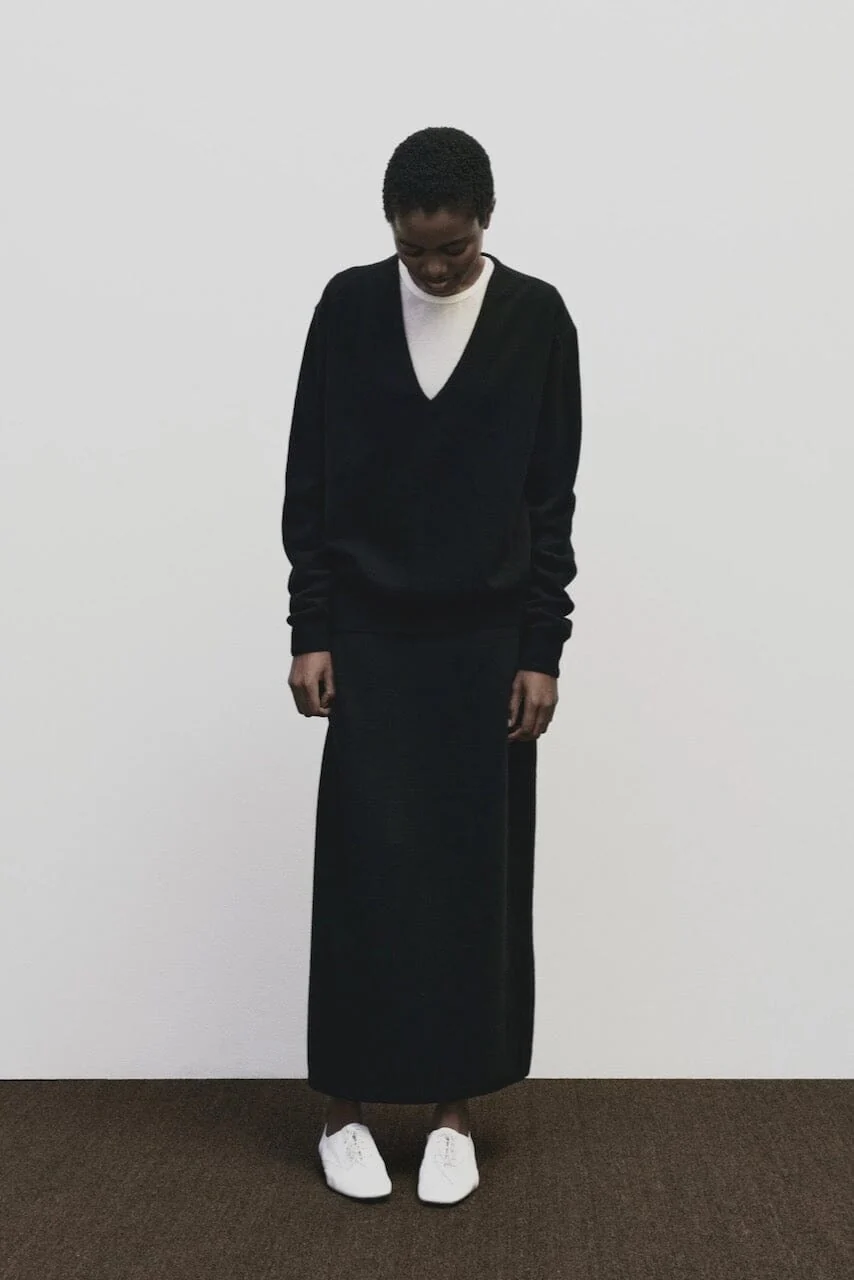 Wool Tencel Crewneck, Ivory - Image 6