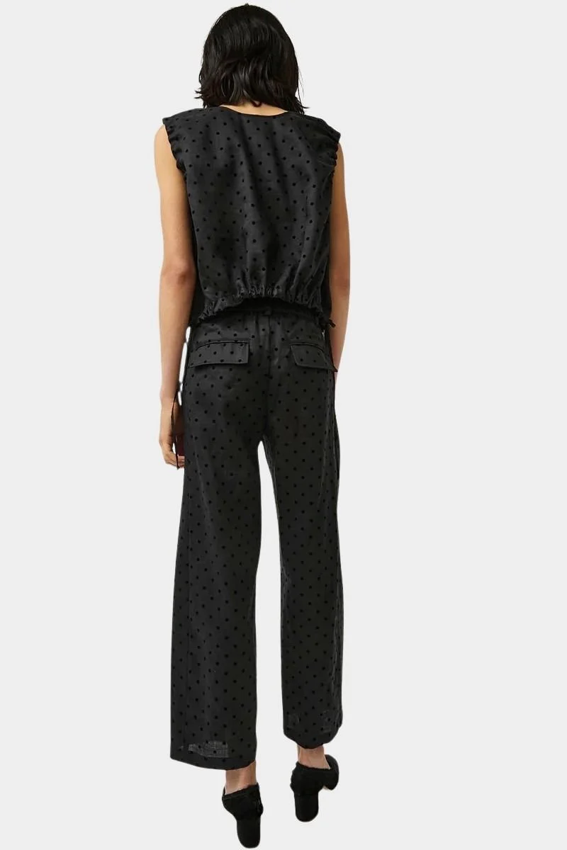 Anabel Top, Black Dot Linen - Image 6