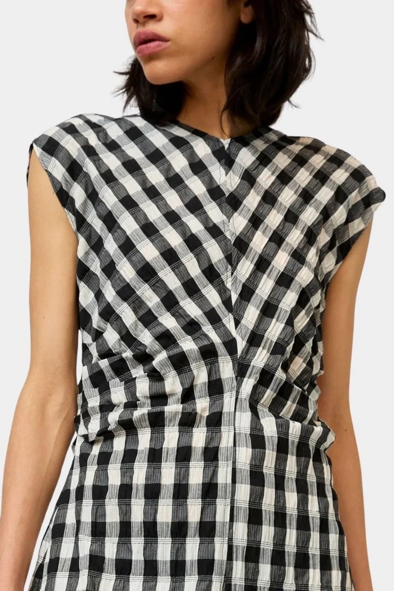 Rochelle Dress, Black And White Gingham - Image 3
