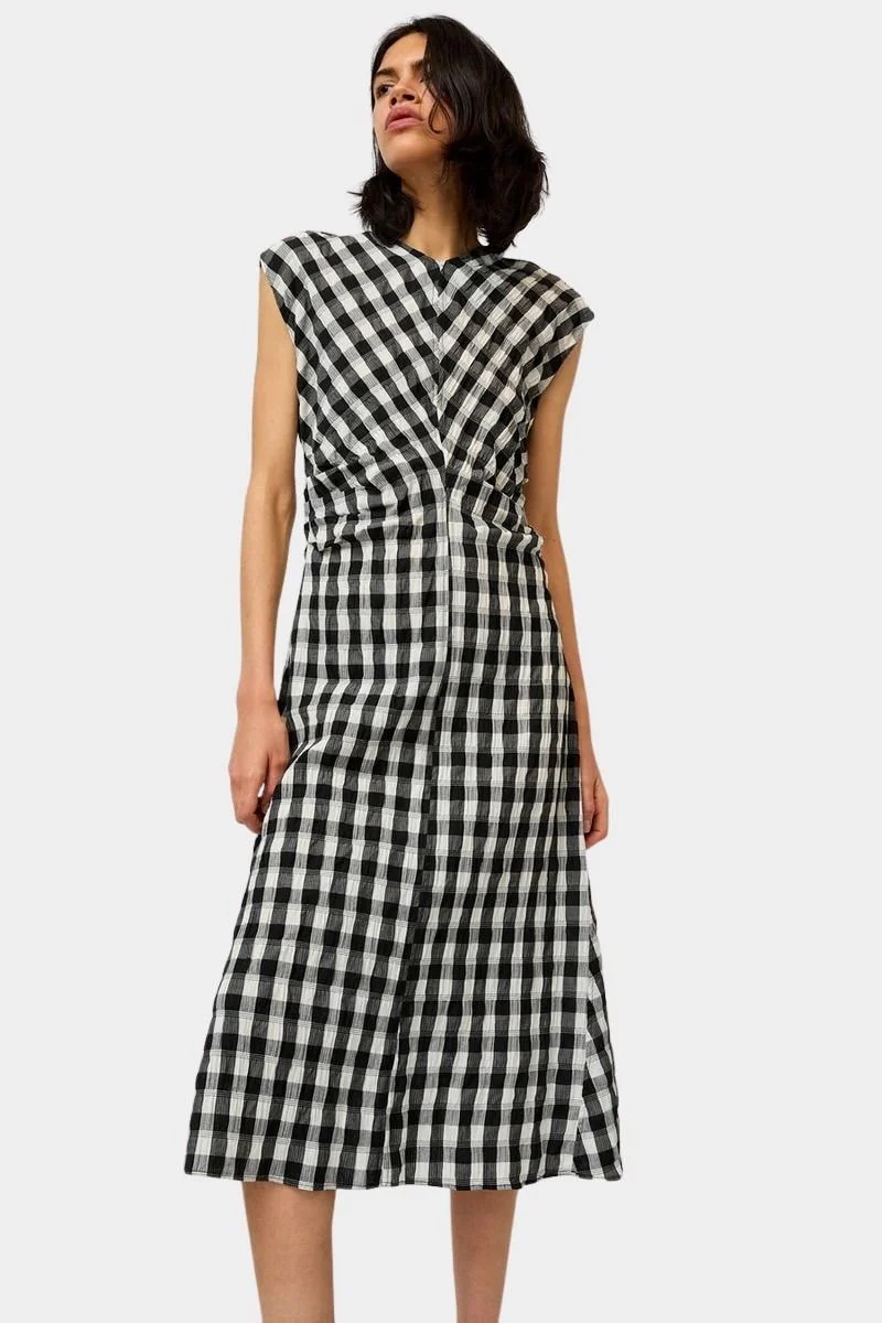 Rochelle Dress, Black And White Gingham - Image 4