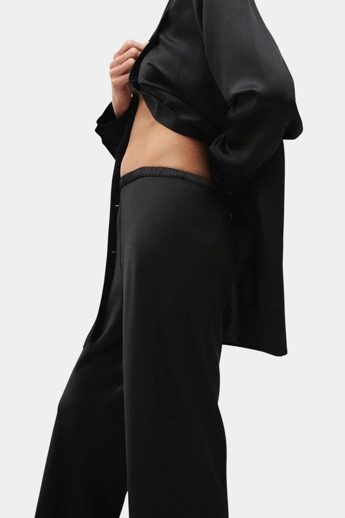 Bias Cut Pants, Black - Image 3