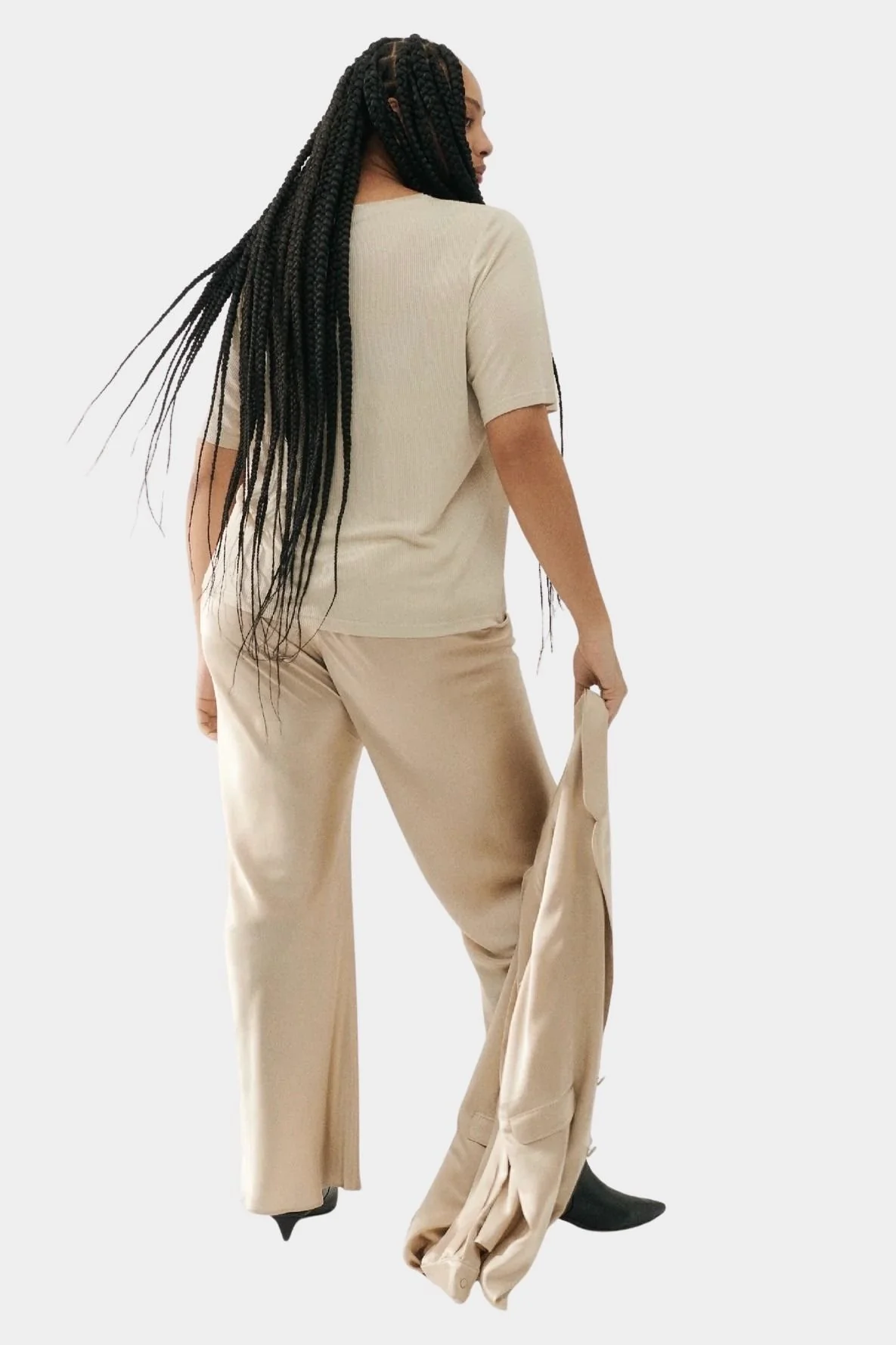 Bias Cut Pants, Hazelnut - Image 5