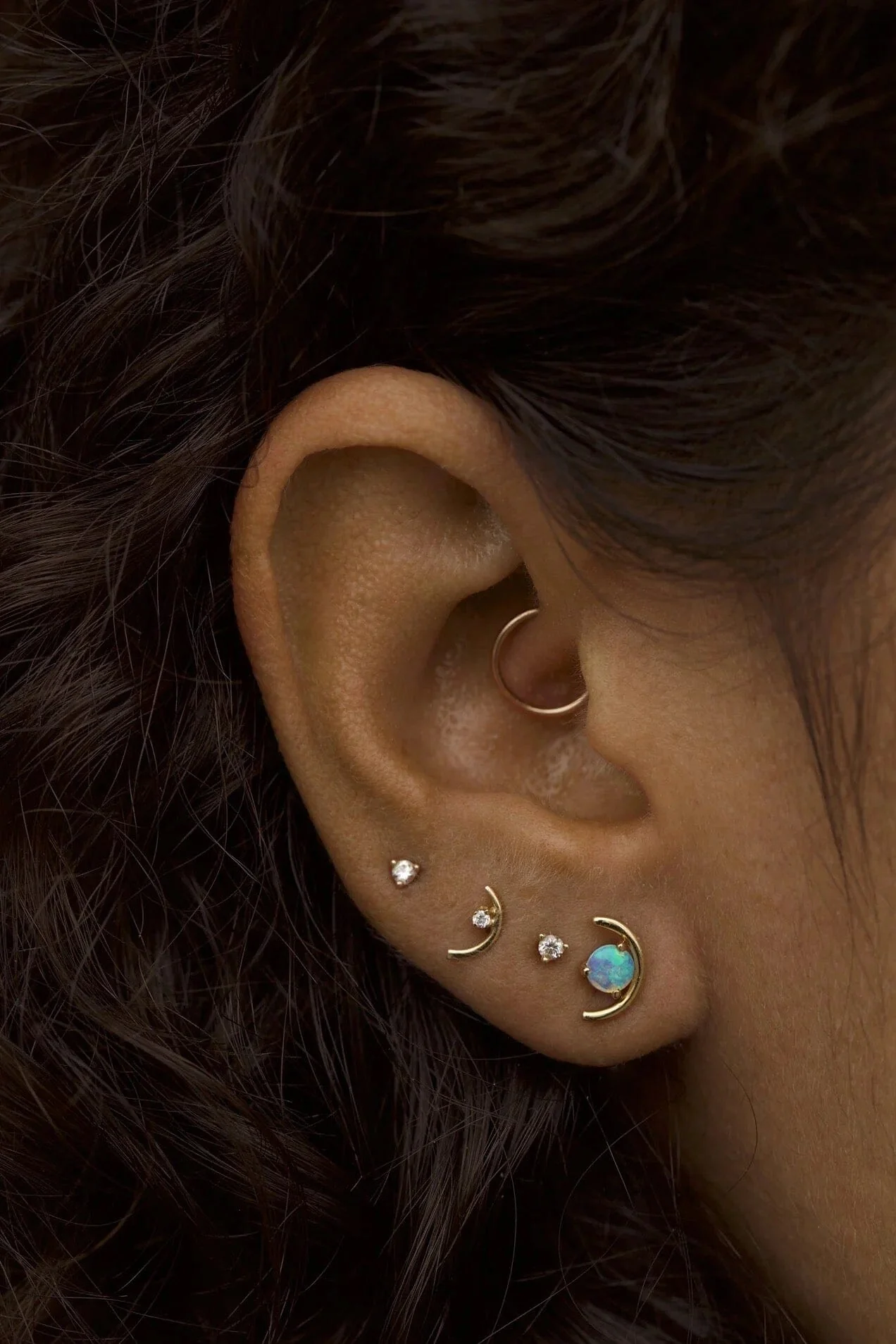 Large Opal Arc Earring - Image 3