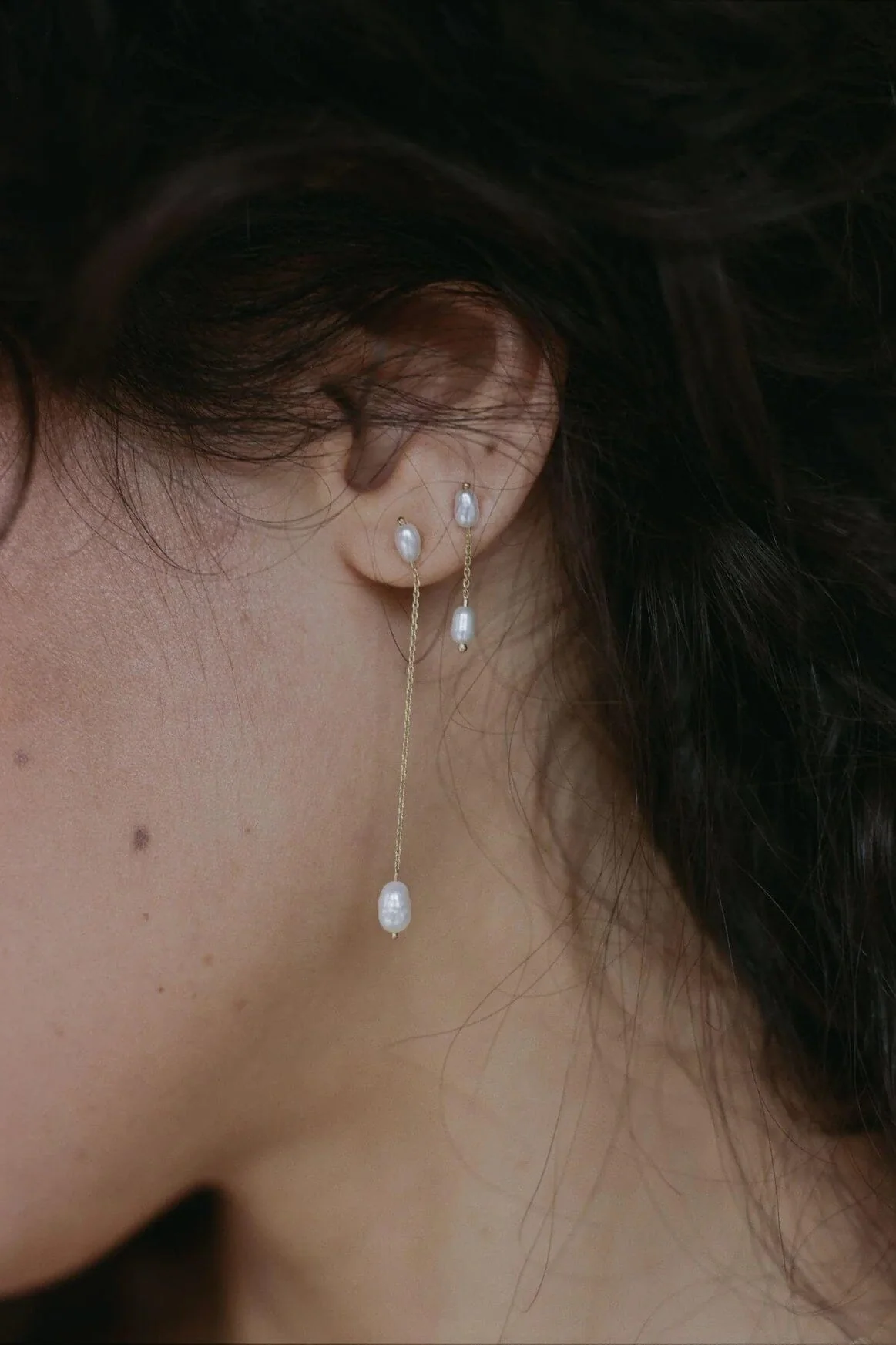 Long Pearl Shower Earring - Image 4