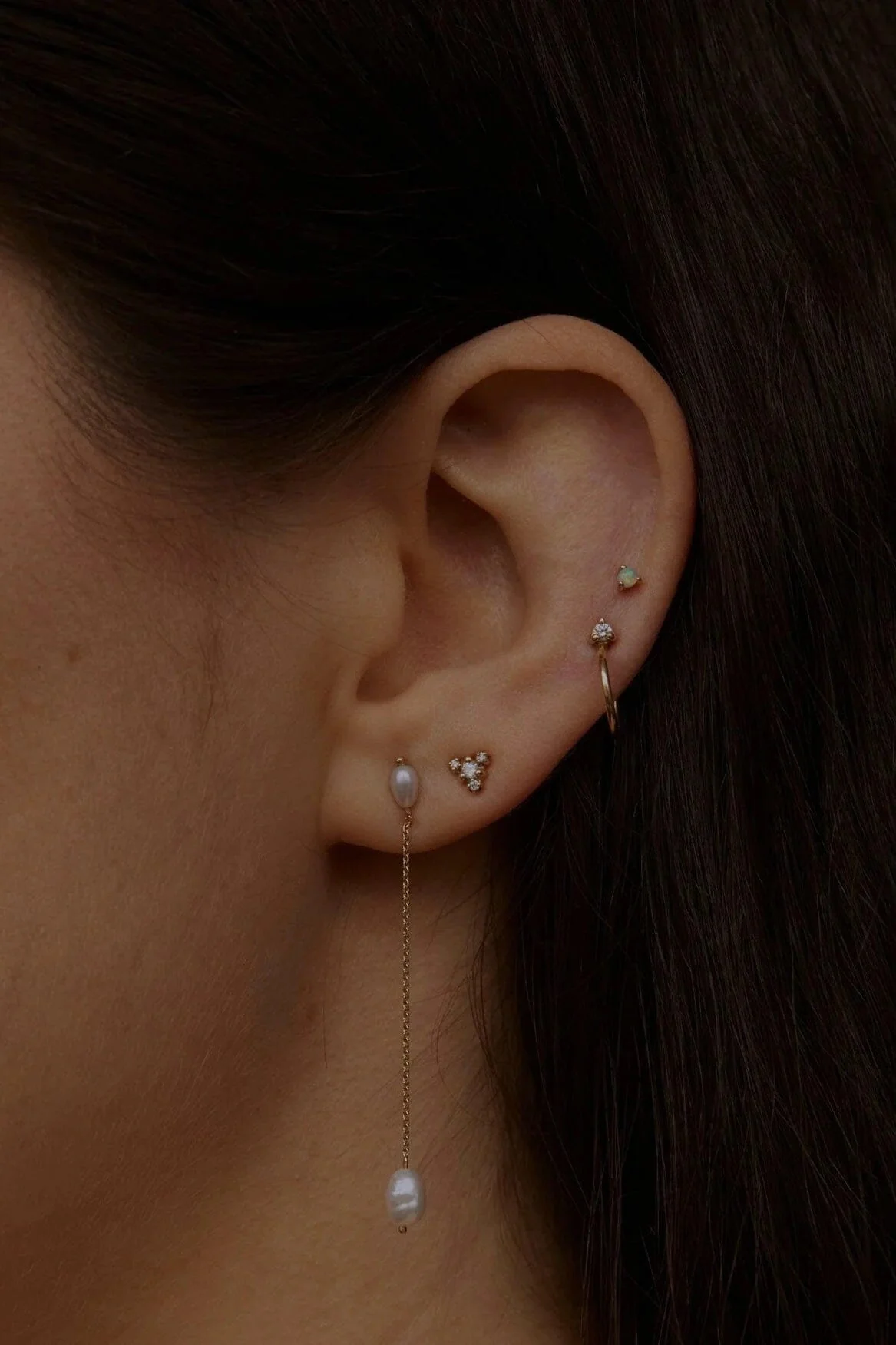 Long Pearl Shower Earring - Image 5