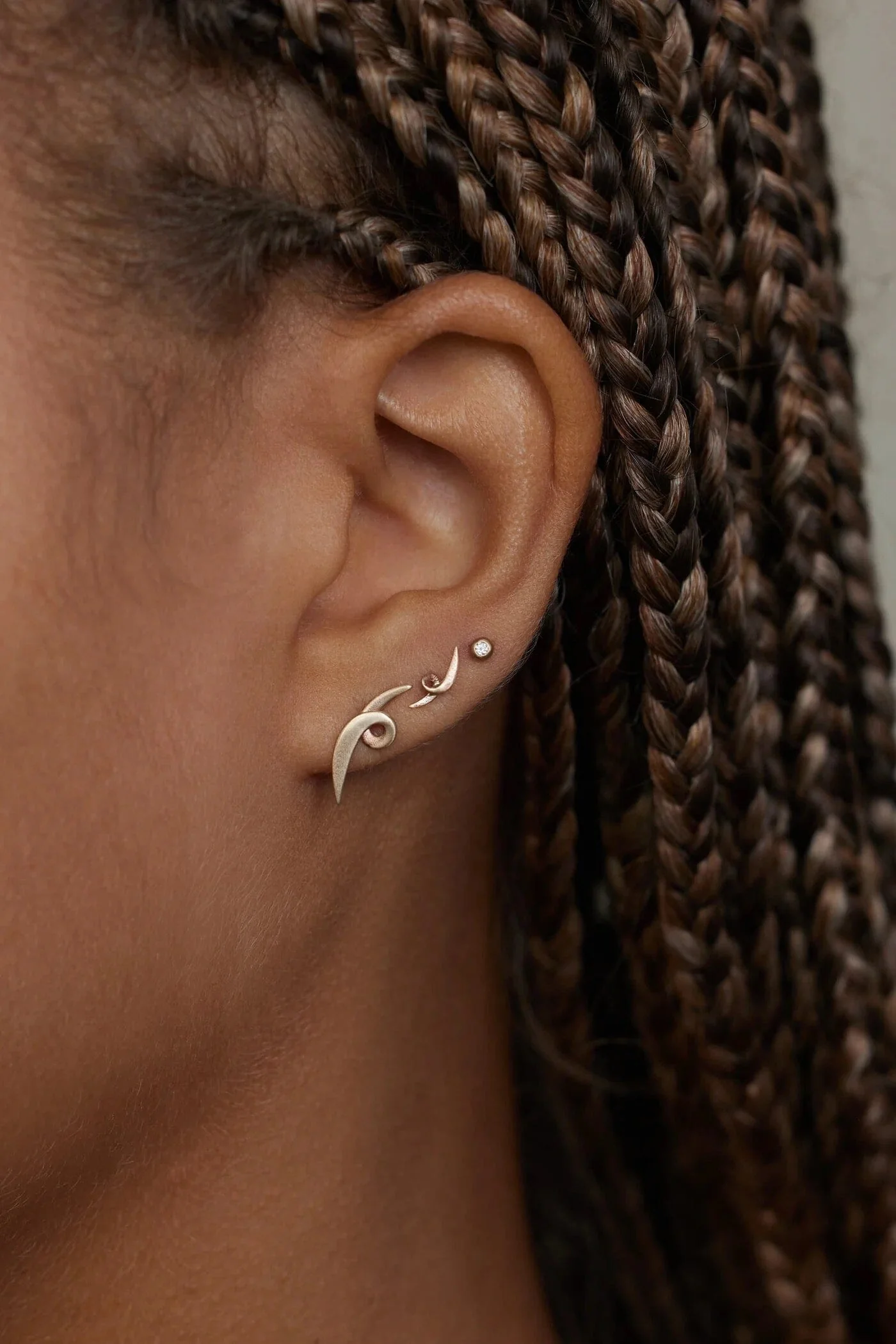 Small Spiral Wisp Earring - Image 3